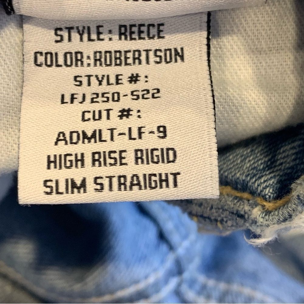 Lovers + Friends Reece High Rise Rigid Slim Straight Jeans Size 29 Distressed - Picture 9 of 12